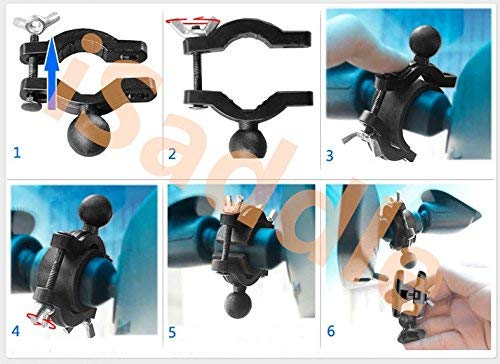 [Australia - AusPower] - iSaddle CH369 for Garmin GPS Car Mirror Mount Holder Bike Bicycle Motorcycle Handle Bar Mount Holder with Exclusive 17mm Ball Connection for All Garmin Nuvi GPS Navigator 
