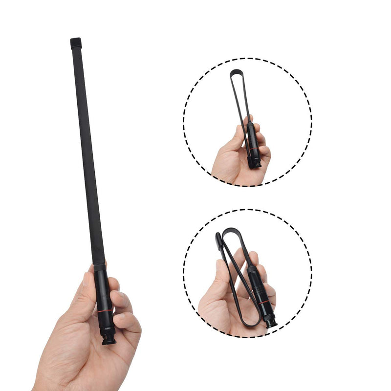 [Australia - AusPower] - TWAYRDIO Dual Band BNC Foldable Tactical Two Way Radio Antenna 15.3inch 2 Meter/70cm VHF/UHF Radio Scanner Antenna for Cobra Midland Uniden Icom Handheld/Portable Radio 