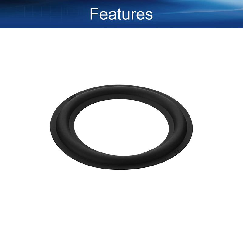 [Australia - AusPower] - Heyiarbeit 4 Inch Speaker Rubber Edge Surround Rings Replacement Parts for Speaker Repair or DIY 2pcs 