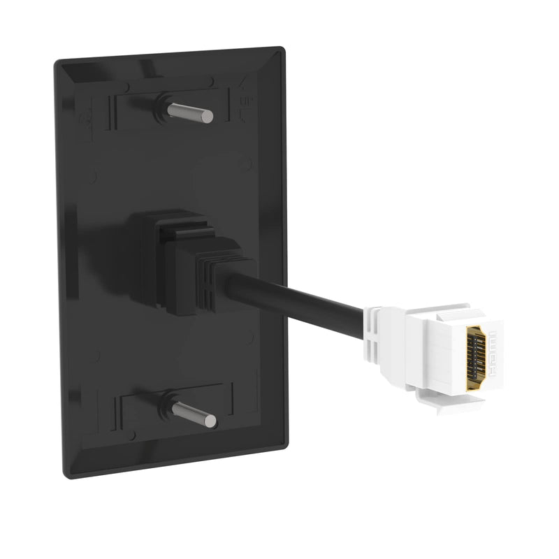 [Australia - AusPower] - VCE HDMI Pigtail Cable 10-Pack, HDMI Keystone Jack Female to Female HDMI Keystone Coupler for Keystone Wall Plate - 6 Inch 