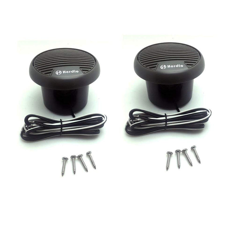 [Australia - AusPower] - Herdio 3 Inch Waterproof Marine Speakers Full Range Audio Motorcycle Speaker Stereo System with MAX Power 140 W (Pair) for Motorcycle,Boat,Hot tub,UTV,ATV,Golf Carts,Powersports,CAR,SPA(Grey) Gray 