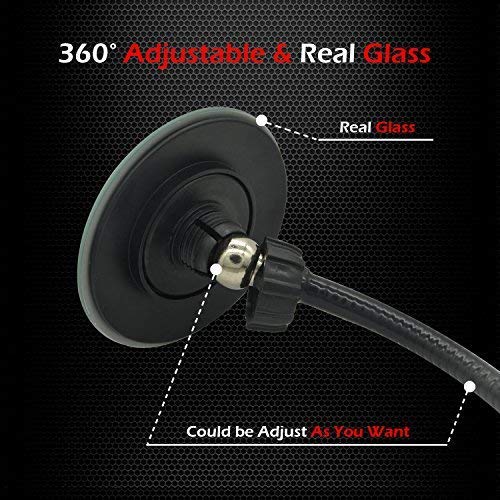 [Australia - AusPower] - Ampper Clip On Security Mirror, Convex Cubicle Mirror for Personal Safety and Security Desk Rear View Monitors or Anywhere (3.35", Round) Glass - Frameless 