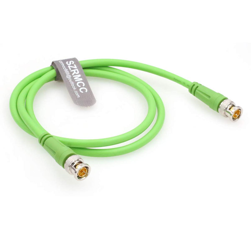 [Australia - AusPower] - SZRMCC HD SDI 12G 75ohm Male to Male 4K Video Coaxial BNC Cable for Cameras Monitors (1m) Green Cable 1m 