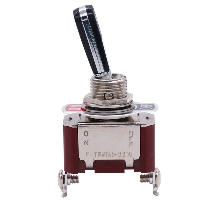 [Australia - AusPower] - Twidec/Heavy Duty Rocker Toggle Switch 16A 250V SPST 2 Position 2 Pin ON/Off Switch with Black PC Wear-Resistant Handle TEN-A-2210BK-A101 