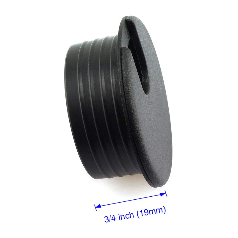 [Australia - AusPower] - HJ Garden 2pcs 1-1/2 inch Desk Wire Cord Cable Grommets Hole Cover Office PC Desk Cable Cord Organizer Plastic Cover Black 2 