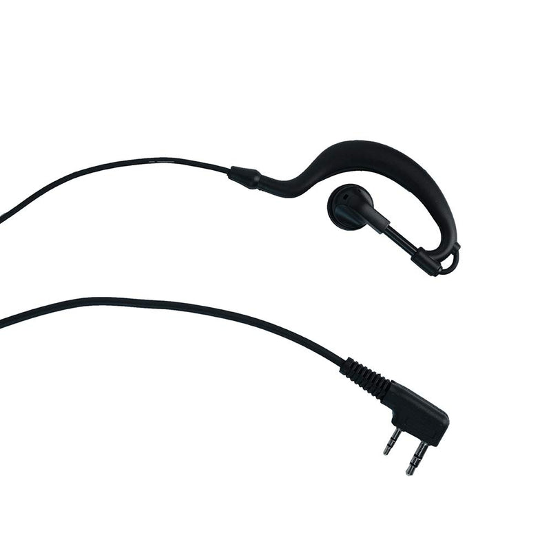 [Australia - AusPower] - Caroo G Shape Earpiece Headset with PTT Mic Compatible with Baofeng UV-5R BF-888S BF-F8HP BF-F9 UV-82 UV-82HP UV-82C TK-2107 TK-3107 Kenwood Walkie Talkies Two Way Radio 2 pin 