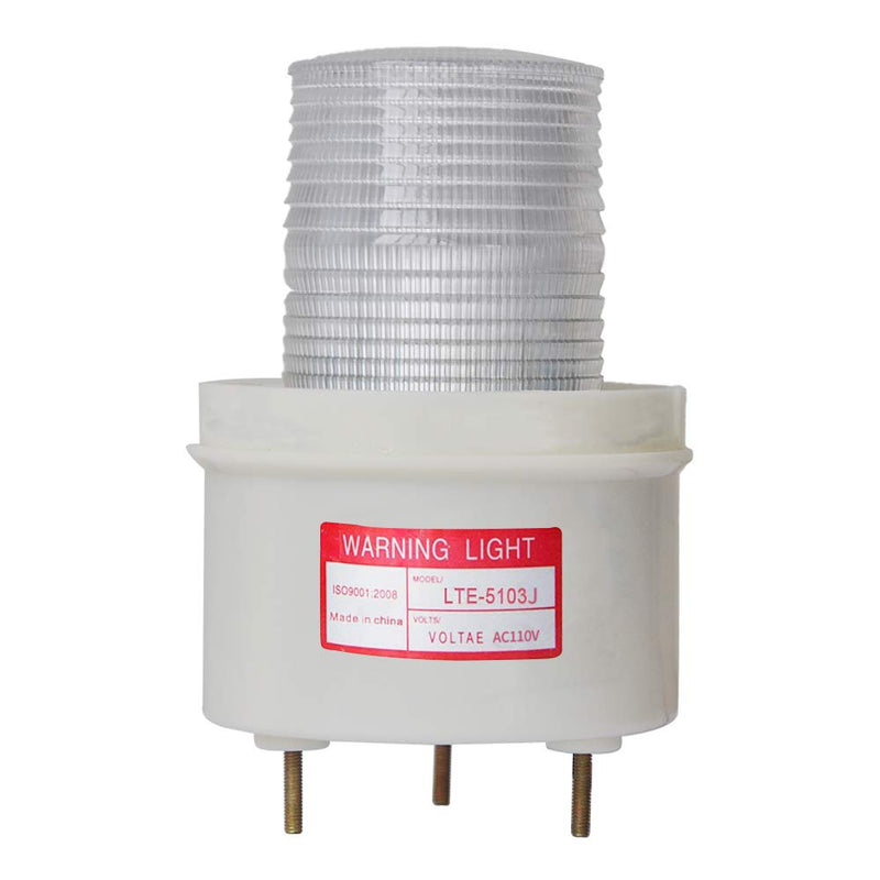 [Australia - AusPower] - LTE-5103J Led Strobe Light Siren Industrial Flashing Sound Alarm Light with Buzzer 90dB AC110V-120V 