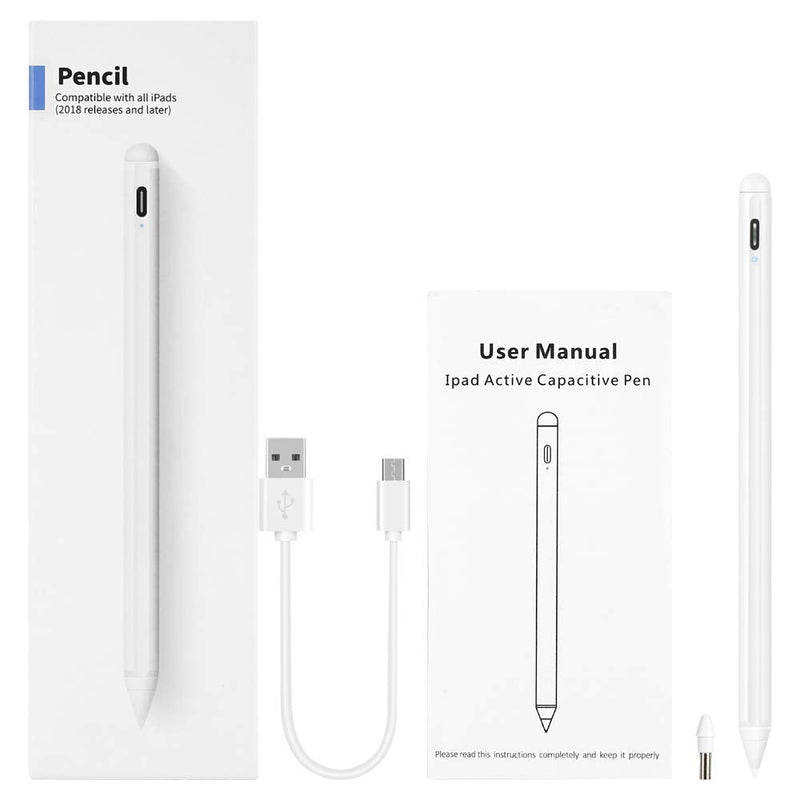 [Australia - AusPower] - Stylus Pen for iPad with Palm Rejection, Active Pencil Compatible with 2018-2021 Apple iPad 6/7/8th Gen, iPad Air 3rd/4th Gen, iPad Pro 11/12.9 Inch, iPad Mini 5th Gen 