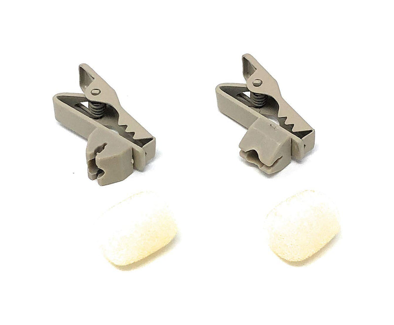 [Australia - AusPower] - Pair of Lavalier Lapel Mics w/ 4 pin Mini XLR TA4F for Shure Wireless 