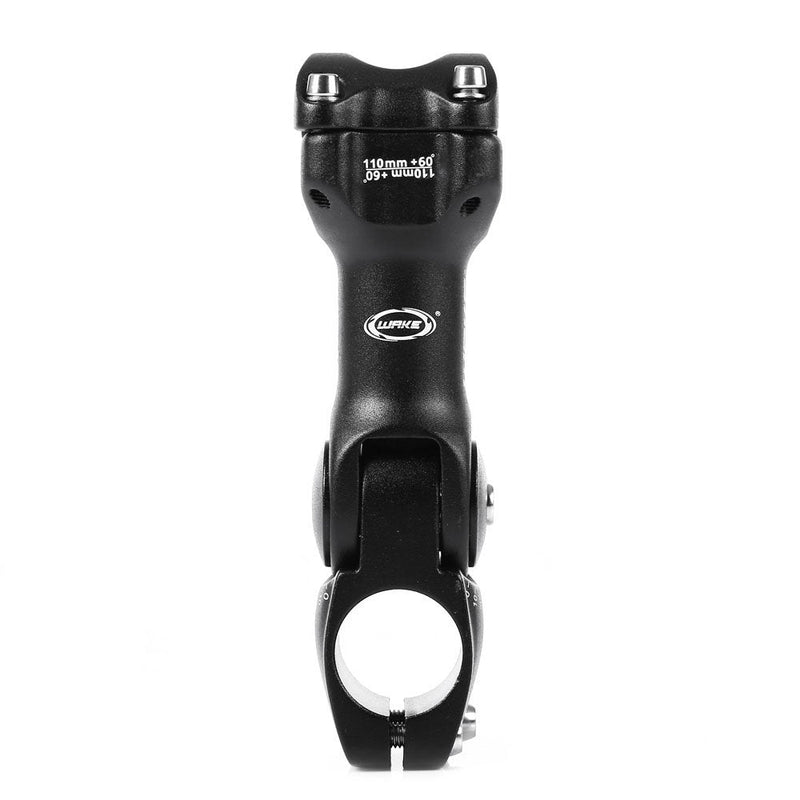 [Australia - AusPower] - Wake MTB Stem 31.8 90mm 110mm 0 60 Degree Adjustable Bike Stem Mountain Bike Stem Short Handlebar Stem for Most Bicycle, Road Bike, MTB, BMX, Cycling (Aluminum Alloy, Lightweight, Black) 31.8*110 
