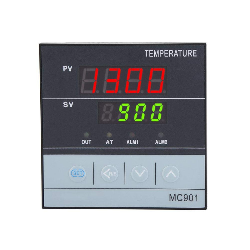 [Australia - AusPower] - PID Temperature Controller, Dual Digital Display K Type, MC901 Digital Programmable Temperature Control K Type PT100 Sensor Input Relay SSR Output 