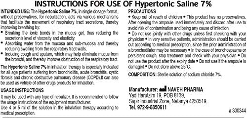 [Australia - AusPower] - RSV Hypertonic Saline Solution 7% - Nebulizer diluent for inhalators and nasal hygiene devices Helps Clear Congestion from Airways and Lungs – Reduce Mucus (25 Sterile Saline Bullets of 5ml) 