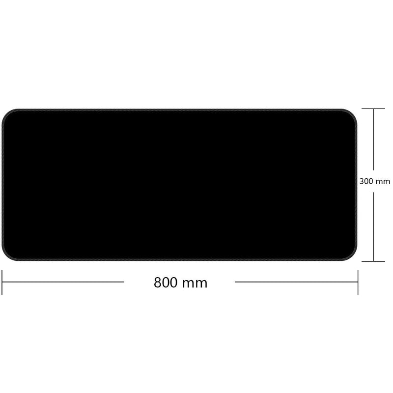 [Australia - AusPower] - Large Gaming Mouse Pad with Nonslip Base-31.5x11.8x0.15 Inch Extended XXL Size, Heavy Thick, Comfy Foldable Mat for Desktop, Laptop, Keyboard, Consoles & More(Black) Black(800*300mm) 