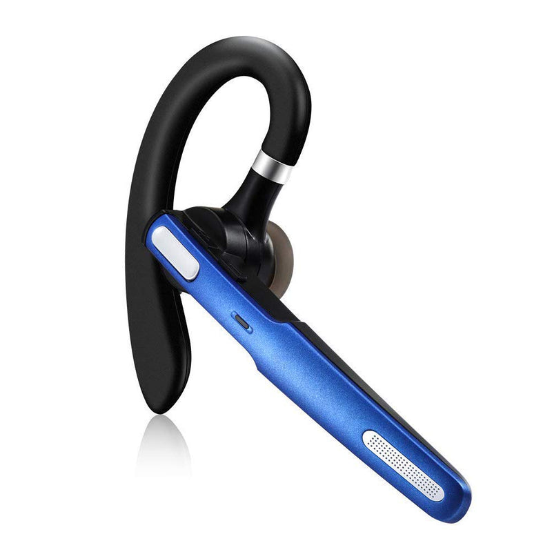 [Australia - AusPower] - Reaton Bluetooth Headset, Phone Wireless Bluetooth Earpiece W/Noise Cancelling Mic,10-Hr Playing Time, Hands Free Wireless Headphone for Cell Phone-Compatible with iOS, Android-Blue Blue 