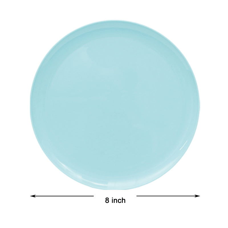 [Australia - AusPower] - Youngever 8 Inch Plastic Plates, Small Plates, Dinner Plates, Snack Plates, Set of 9 (Coastal Colors) 