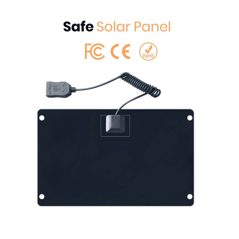[Australia - AusPower] - FlexEnergy 6W USB Mini Solar Panel,5V High-Performance Monocrystalline Module Waterproof Solar Charger with Solar Cell,Suitable for Bicycles,Mobile Phones,Power Bank,Camping Lights,etc. 