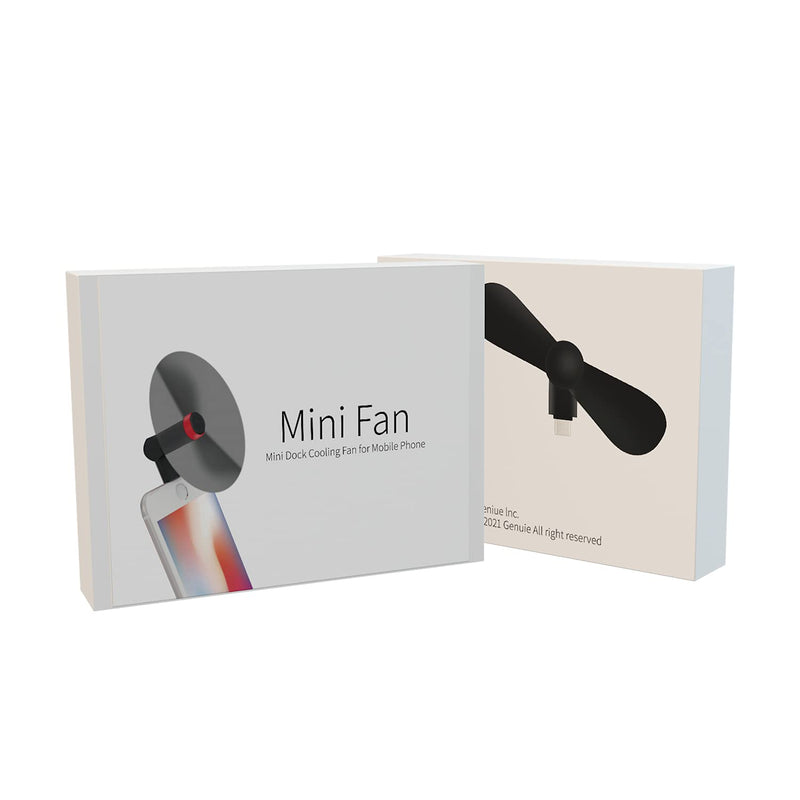 [Australia - AusPower] - Genuie Fan for iPhone(2 packs) , Mini Fan with 180 Rotating, Strong Wind, Lightweight Compatible for iPhone, iPad, iPod and Any Lighting Devices. Upgraded Version (Black and Rose Red) 