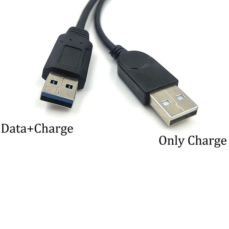 [Australia - AusPower] - ANRANK USB 3.0 Female to Dual USB Male Extra Power Data Extension Cord Adapter Splitter Y-Cable Black 