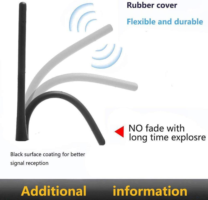 [Australia - AusPower] - Car Audio Antenna fits for Ford F150 F250 F350 Super Duty, Raptor & Dodge RAM Truck Short Antenna - 7 inch Long 