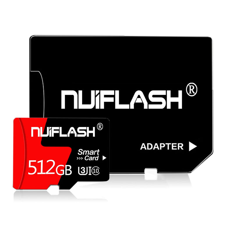 [Australia - AusPower] - Micro SD Card 512GB with a SD Card Adapter Class 10 TF Card 512GB Memory Card High Speed SD Memory Card for Cellphone Surveillance Camera Tachograph Tablet Computers Drone Phone(512GB) 