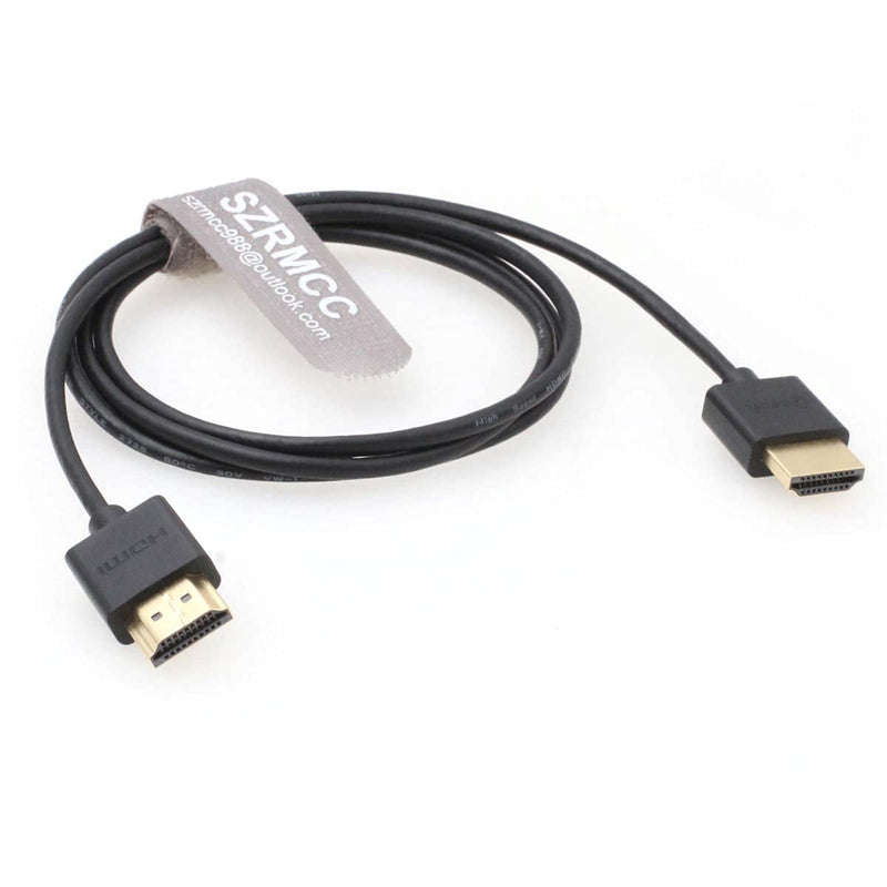 [Australia - AusPower] - SZRMCC High Speed 4K 2.0 60P HDMI-Compliant Thin Soft Cable for Z Cam E2 Tablet for Sony-Canon DSLR Camera ATOMOS Portkeys Monitor (30cm) 30cm Straight Cable 