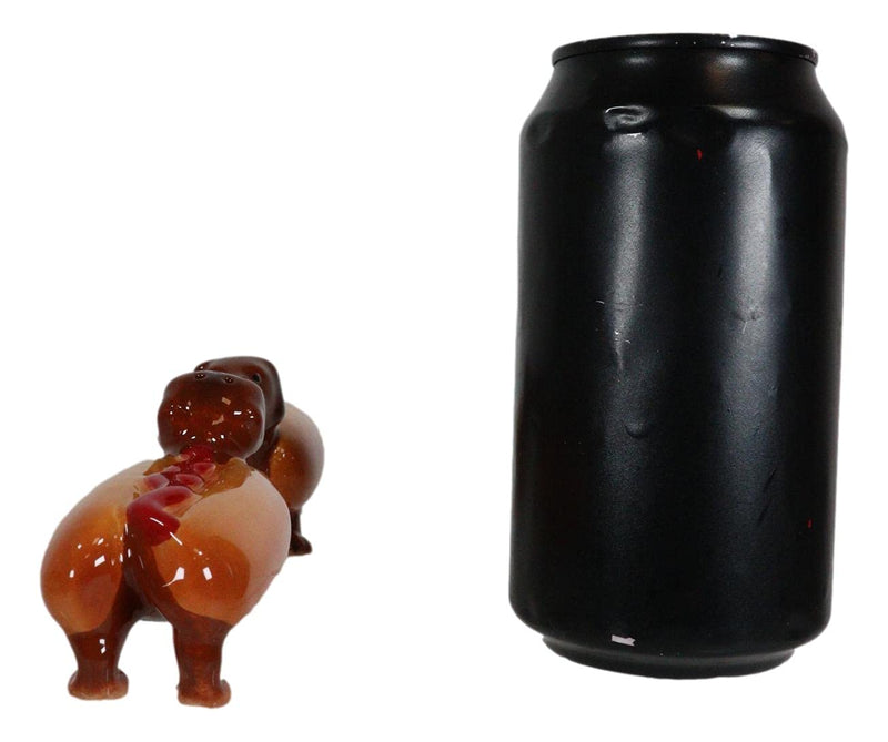 [Australia - AusPower] - Ebros Kissing Hot Dog Sausage Wiener Dachshunds Couple In Ketchup And Mustard Salt Pepper Shakers Ceramic Magnetic Figurine Set 4.75"L 
