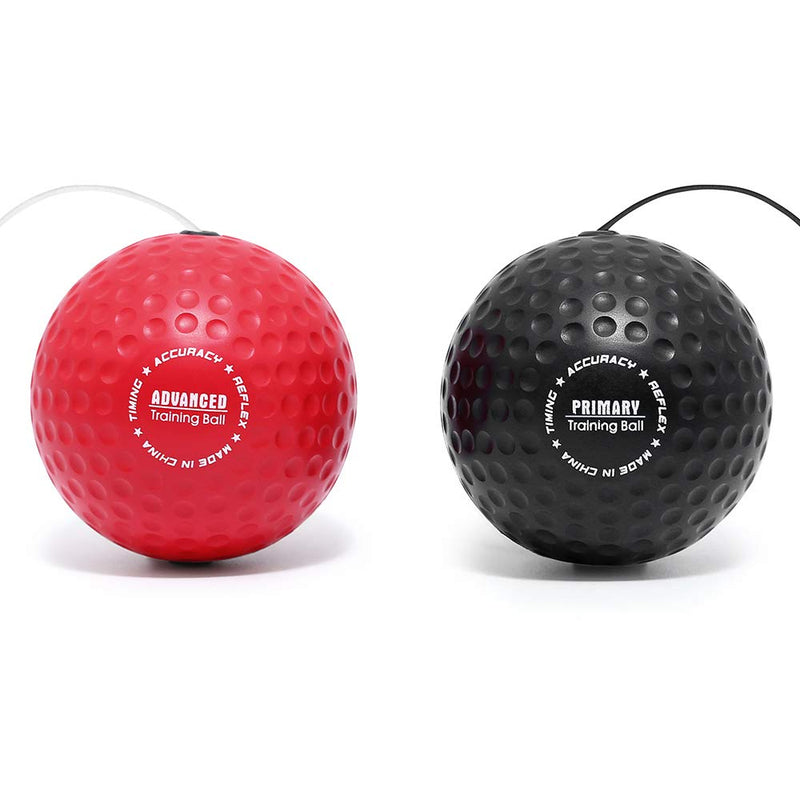 [Australia - AusPower] - YMX Boxing Training Reflex Ball - Adjustable Elastic Head Band, Light Weight Soft Foam Balls - Improve Hand to Eye Coordination, Reaction Speed, Focus, Accuracy - Cardio Sports Exercise Equipment 