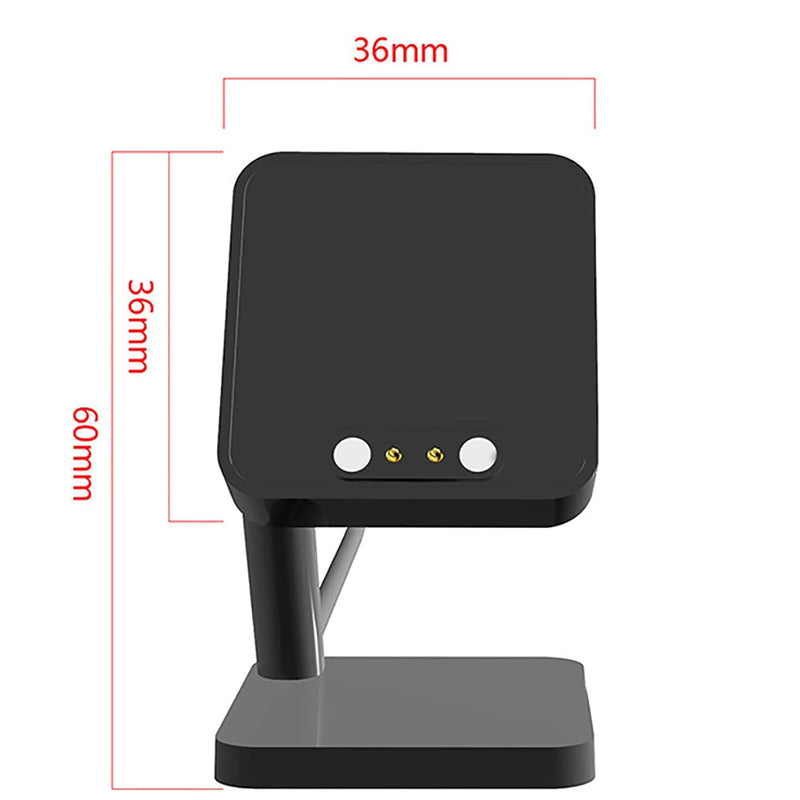 [Australia - AusPower] - Compatible with AGPTEK Smart Watch Charger,Lamshaw Charging Stand Desk Holder Charging Dock Station Compatible with AGPTEK LW11 Smart Watch 1.3 Inches (Black) Black 