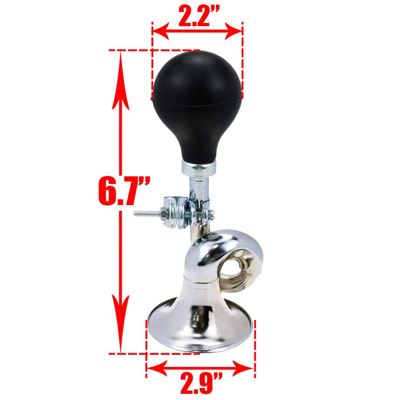 [Australia - AusPower] - AUTUT 2 Pcs Bugle Horn Retro Clown Horn Kids Bike Horn Metal Air Horn with Squeeze Bulb for Bicycle, Golf Cart 