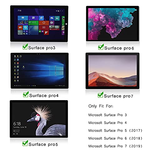 [Australia - AusPower] - Surface Pro 7 Wireless Bluetooth Keyboard with Touchpad 7 Color Backlit Rechargeable Battery Detachable Keyboard for Microsoft Surface Pro 4/5/6/7/7+ 