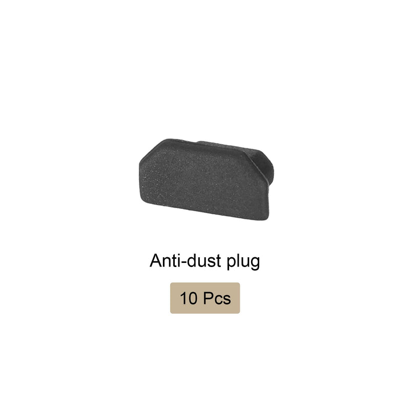 [Australia - AusPower] - Rebower Micro USB Anti Dust Plug Port Dust Silicone Covers Caps Stoppers, [for Mobile Phone, Digital Camera] - Black/10pcs 