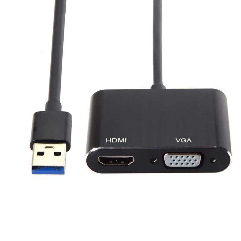 [Australia - AusPower] - CY USB 3.0 2.0 to HDMI VGA HDTV Adapter Cable External Graphics Card for Windows Laptop 