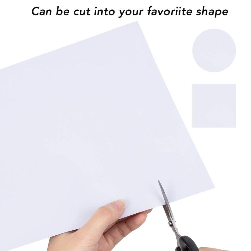 [Australia - AusPower] - BENECREAT 18PCS A4 Size White Double Sided Tape Sheets 8.3x11.5 Inch Strong Adhesive Tap Sheet (0.1mm) for Arts Craft Photo Albums Handbook Making Easter Decoration 11.5x8.3 Inch 
