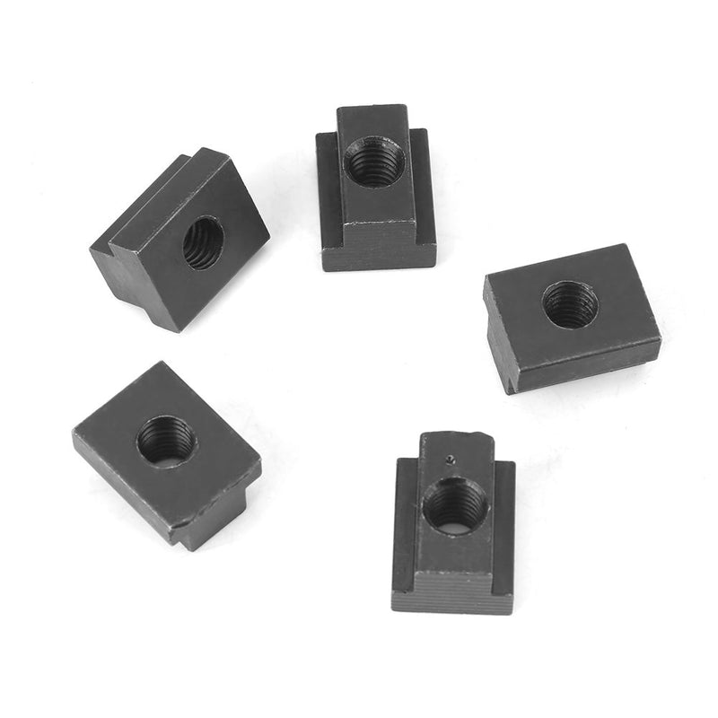 [Australia - AusPower] - 5pcs/ Pack 45 Carbon Steel T-Slot Nut M8/M10 Threads Black Oxide Finish for Machines Tool Tables(M8) 