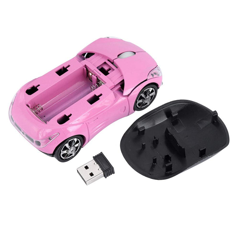 [Australia - AusPower] - 1600DPI Portable Wireless Mouse with 3 Buttons,10M 2.4G Bluetooth Optical Mouse with a Receiver Storage, Mouse for Mac/ME/Windows PC/Tablet Gaming Office(Pink) Pink 