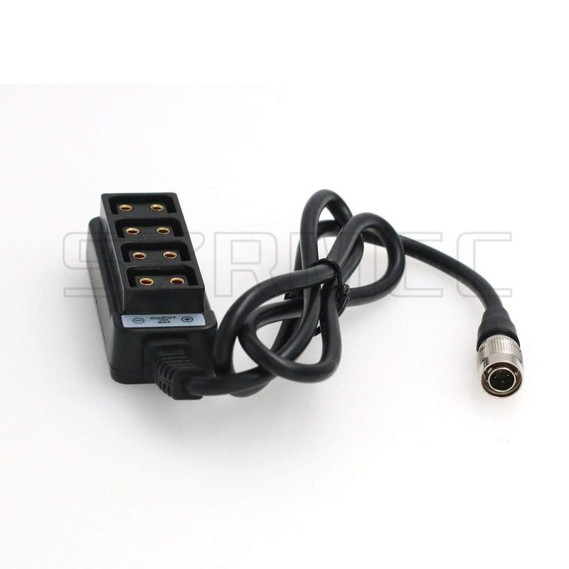 [Australia - AusPower] - SZRMCC Hirose 4 Pin 12V Power Out to 4 D tap Splitter P tap Splitter Cable for Sony F5 F55 FS7 Camera (6''inch) 6''inch 
