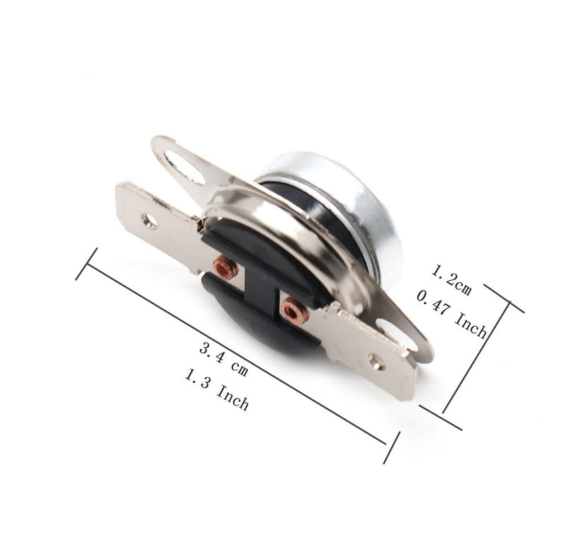 [Australia - AusPower] - Xiaoyztan 5Pcs 120 Celsius Normally Closed Thermostat Disc 250V 10A Temperature Control Switch for Refrigerator Microwave Oven or Other Household Appliances 