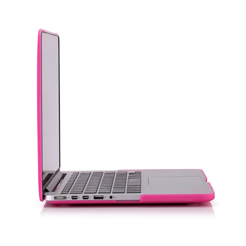 [Australia - AusPower] - RUBAN Case For MacBook Retina Pro 15 inch A1398 (2015-2012) , Plastic Smooth Matte Hard Case Shell with TPU Keyboard Cover, Hot Pink 