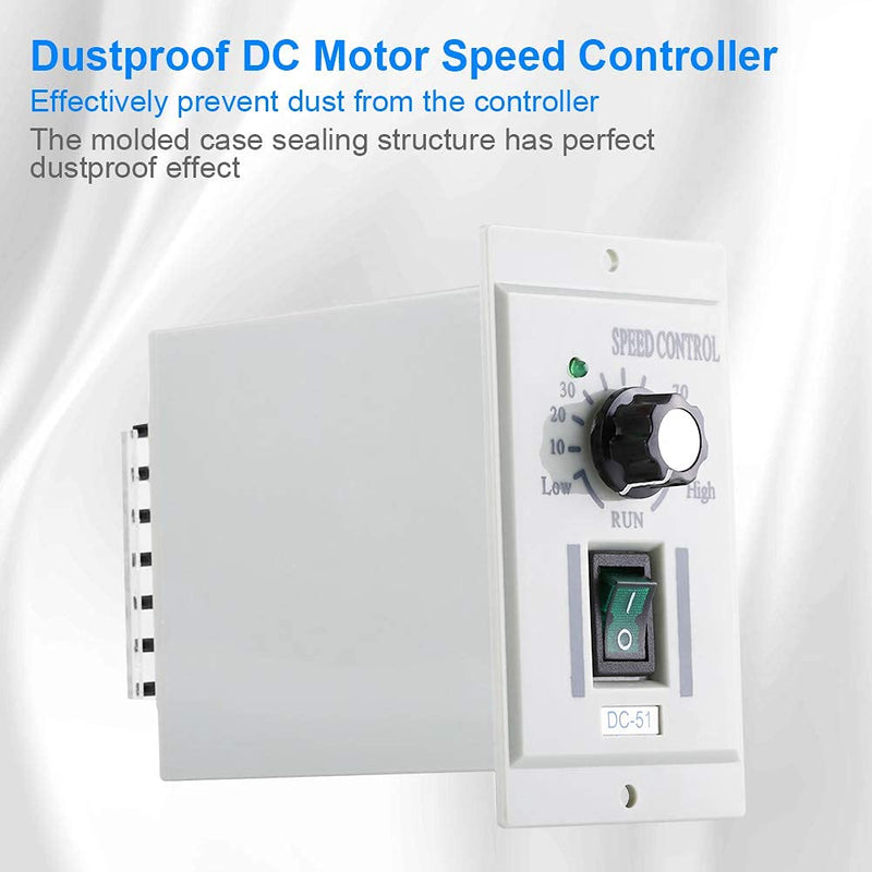 [Australia - AusPower] - DC Motor Speed Controller AC 110V Input DC 24V-90V Output Motor Speed Controller Switch Electric Speed Regulator for Permanent Magnet DC Motor 400W DC-51 