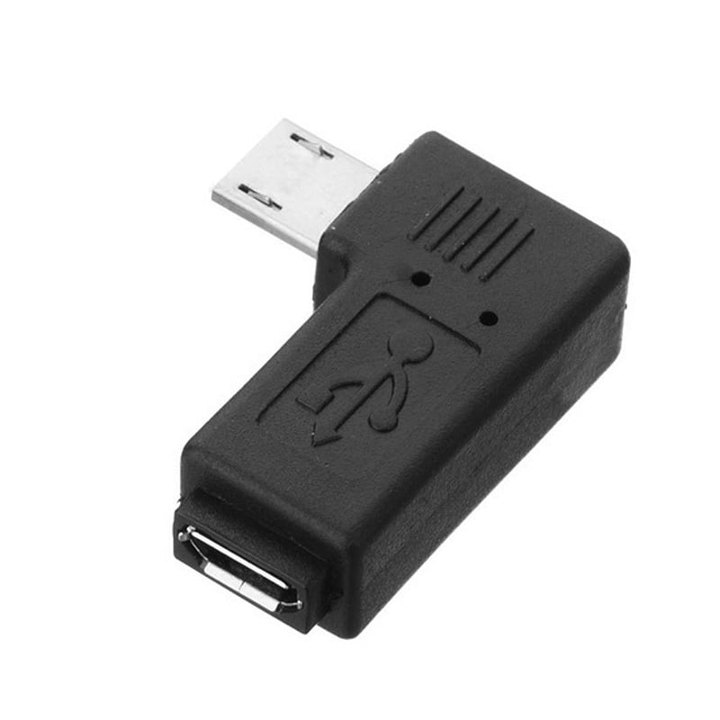 [Australia - AusPower] - JSER 90 Degree Left Angled Micro USB 2.0 5P Male to Female M to F Extension Adapter 