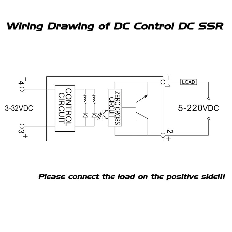 [Australia - AusPower] - CGELE CG Solid State Relay SSR-80DD DC to DC Input 3-32VDC To Output 5-240VDC 80A Single Phase Plastic Cover DC to DC 80A 