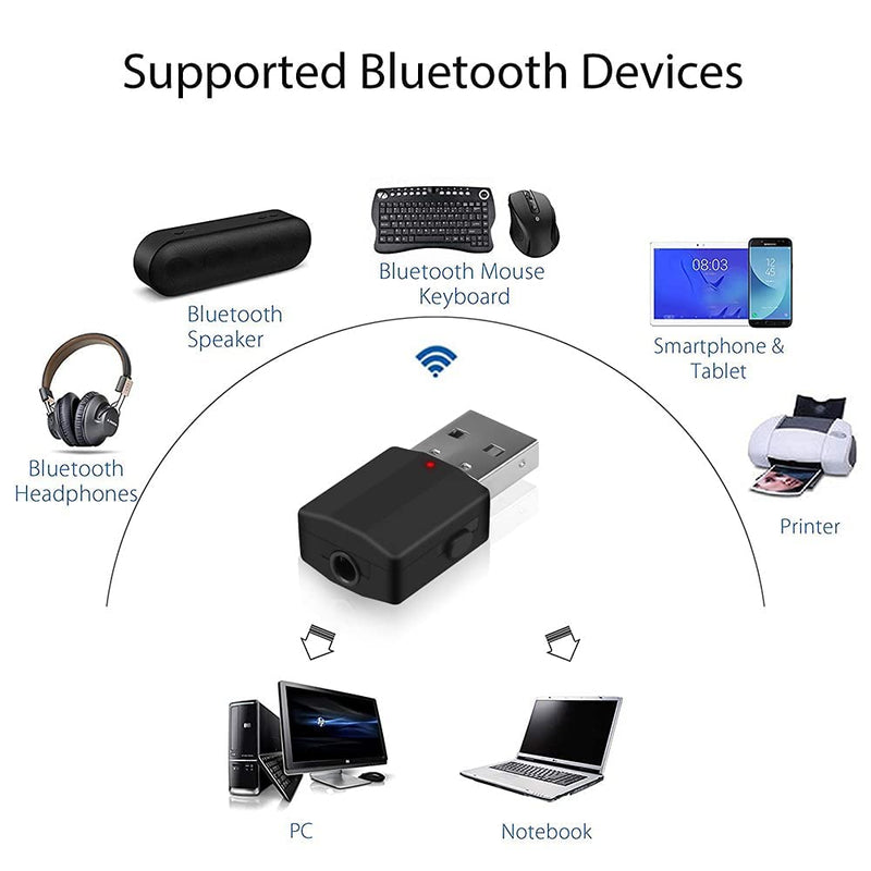 [Australia - AusPower] - ISAIBELL USB 3.5 Input Plug Bluetooth Speaker car kit Music Receiver Transmitter aux Audio dongle Auxiliary Wireless Stereo Adapter 