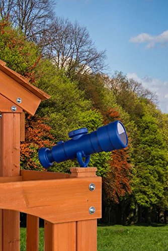 [Australia - AusPower] - Plastic Playset Telescope | Blue | Compatible with Most Wooden Swing Sets | Imaginative Play | Hardware Included | Easy to Install | DIY Backyard Playground | Oversized Swingset Accessories… 