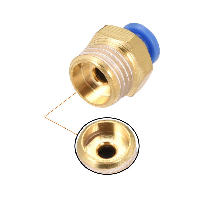 [Australia - AusPower] - uxcell Straight Pneumatic Push to Quick Connect Fittings G1/4 Male x 4mm Tube OD 10pcs 