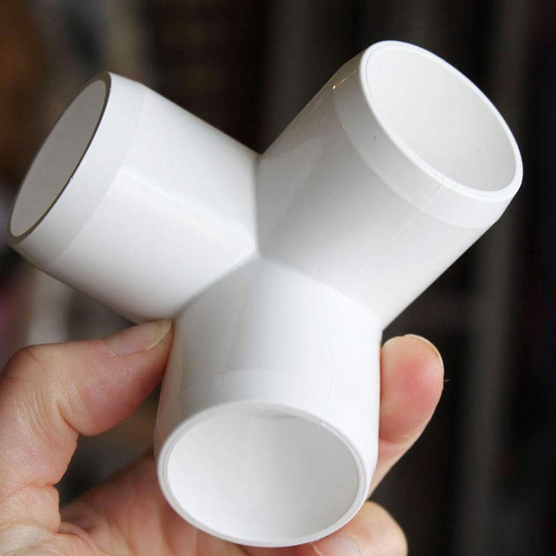 [Australia - AusPower] - letsFix 1" 3way PVC Elbow Fittings for SCH40 1" PVC Pipe - Build Heavy Duty DIY PVC Furniture and Plumbing Projects Available, White [Pack of 8] 3-Way 