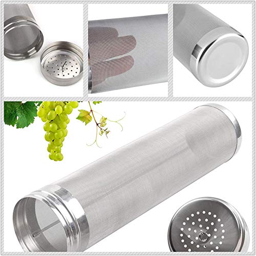 [Australia - AusPower] - Beer Dry Hopper Filter,ProMaker Stainless Steel Hop Strainer Micron Mesh Beer Filter Cartridge (2.8 X 11.8 inch) 2.8 X 11.8 inch 