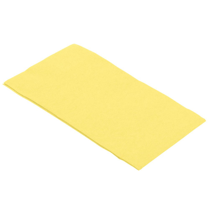 [Australia - AusPower] - Light Yellow 3-Ply Guest Towels | Pack of 16 | Party Supply 