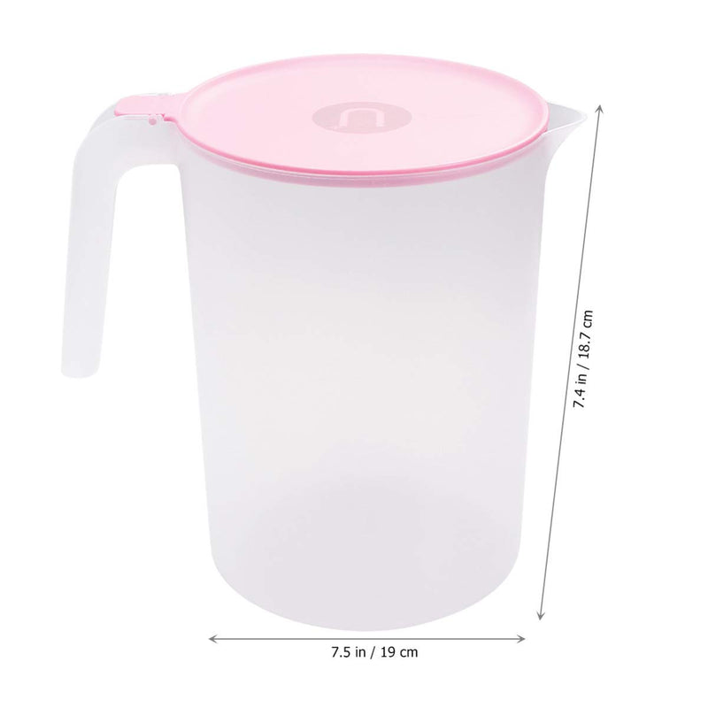 [Australia - AusPower] - FRCOLOR Airtight Pitcher Plastic Water Pitcher Decanter Jug Serve Drink Pitcher for Water Juice Ice Tea Lemonade Sangria Milk Beverage (Pink) Pink 