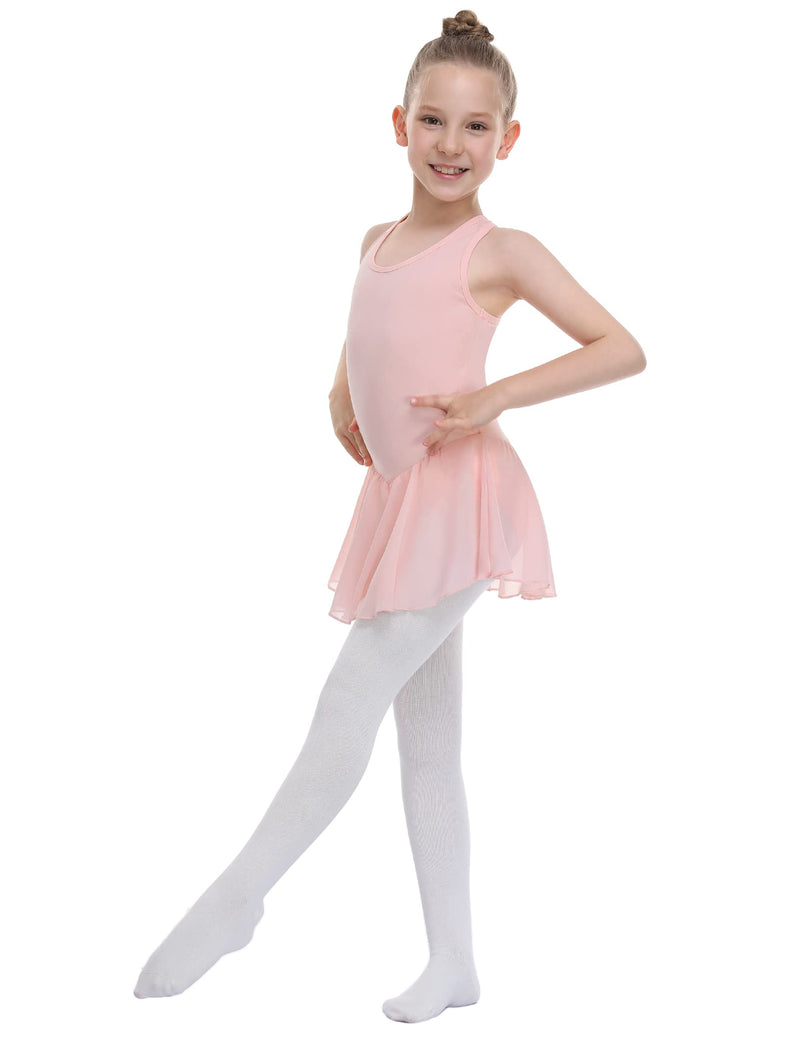 [Australia - AusPower] - Flypigs Toddler Ballet Leotard Gymnastic Ballet Dress Outfit Dance Leotard with Skirt, 8-9Y 