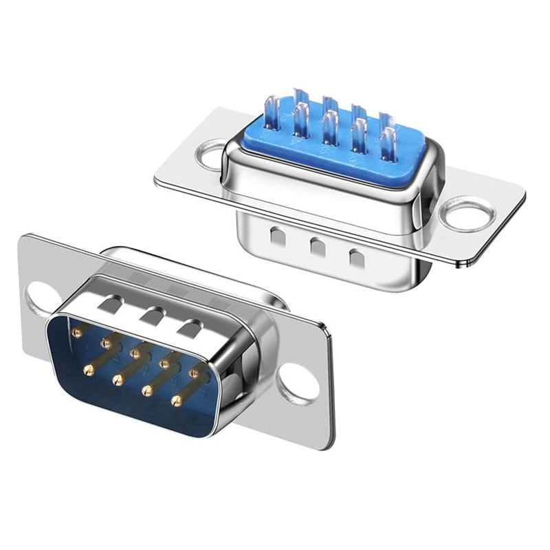 [Australia - AusPower] - ANMBEST DB9 Solder Connector, 9PIN RS232 Terminal Adapter Breakout Board with Case Assortment Kit(10PCS Male + 10PCS Female) 